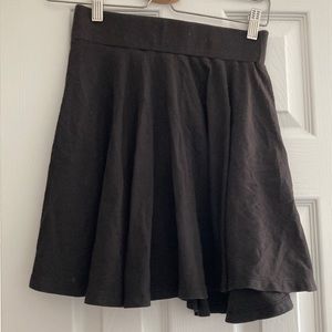 Cotton spandex black skater circle skirt